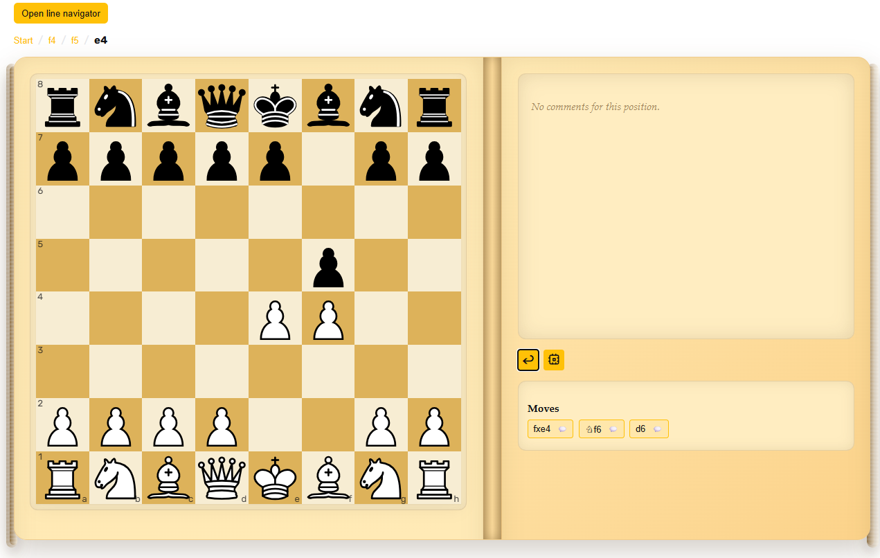 Bird Opening mirror game: gambit idea with f4 f5 and an early e4 thrust