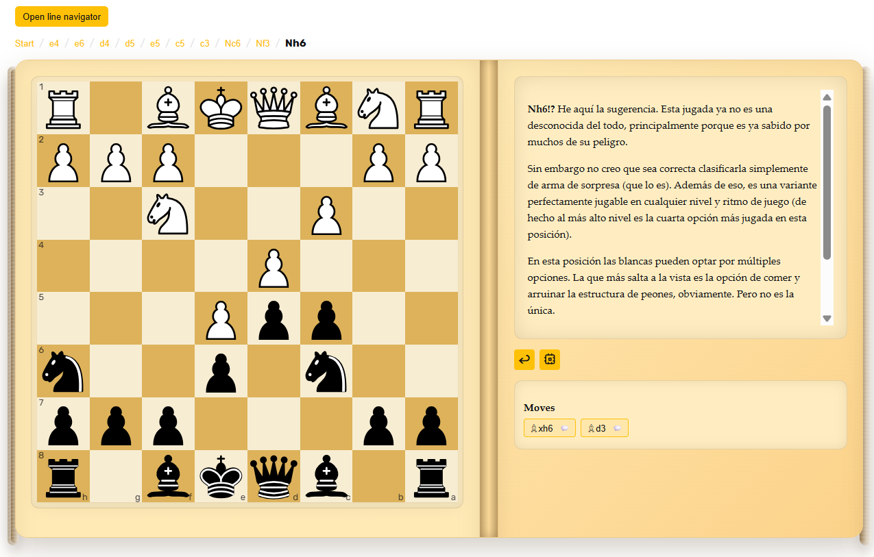Variante del Avance con plan ...Nh6 en la Francesa