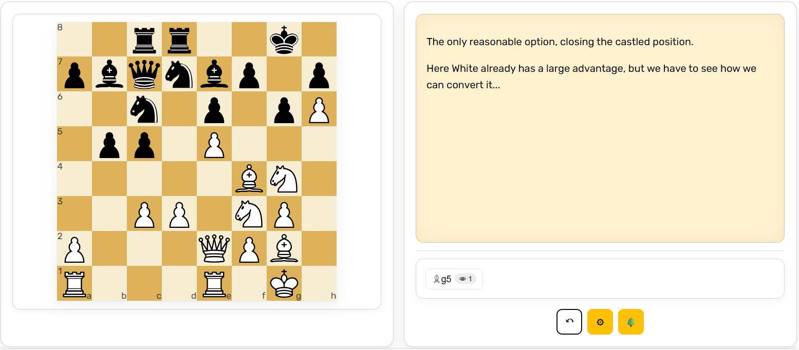 King’s Indian Attack standard offensive setup against ...g6